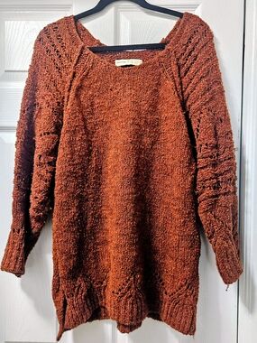 Anthropologie Cozy Chunky Knit Women's Sweater - Rust